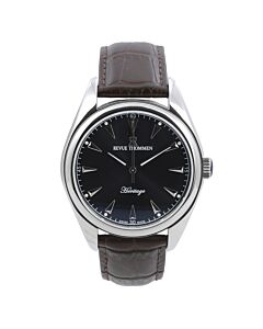 Men's Heritage Leather Grey Dial Watch
