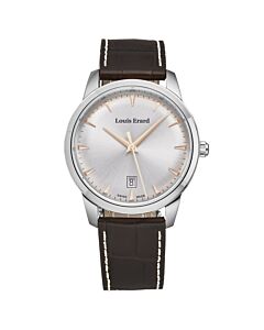 Mens-Heritage-Leather-Silver-Dial-Watch