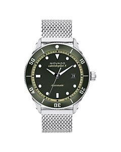 Men's Heritage Series Calendoplan S Stainless Steel Mesh Green Dial Watch