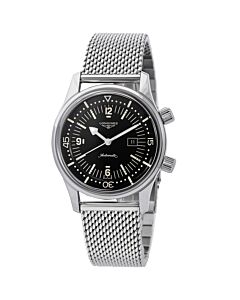 Men's Heritage Stainless Steel Mesh Black Dial Watch
