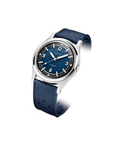 Men's Hermétique Leather Blue Dial Watch