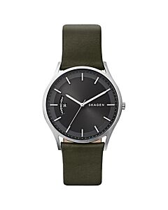Men's Holst Leather Black Dial Watch