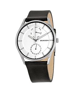 Men's Holst Leather White Dial Watch