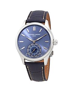 Men's Horological (Calfskin) Leather Light Blue Dial Watch