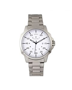 Men's Hughes Stainless Steel White Dial Watch