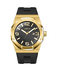 Men's Huracan Silicone Black Dial Watch