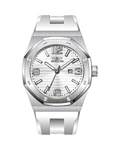 Men's Huracan Silicone Silver-tone Dial Watch