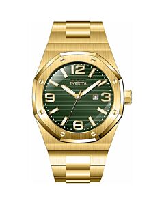 Men's Huracan Stainless Steel Green Dial Watch