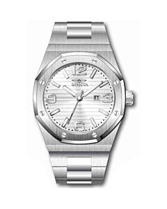 Men's Huracan Stainless Steel Silver-tone Dial Watch