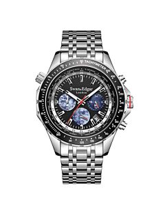 Men's Hybrid-Steel Chronograph Stainless Steel Black Dial Watch