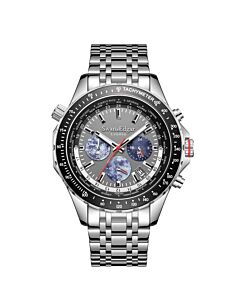 Men's Hybrid-Steel Chronograph Stainless Steel Grey Dial Watch