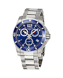 Men's Hydroconquest Blue Chronograph Stainless Steel Blue Dial Watch