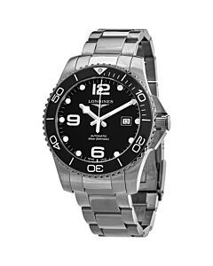 Men's Hydroconquest Stainless Steel Black Dial Watch
