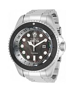 Men's Hydromax Stainless Steel Black Mother of Pearl Dial Watch