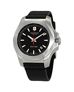 Men's I.N.O.X. Leather Black Dial Watch