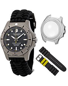 Men's I.N.O.X. Professional Diver Textile Black Dial Watch