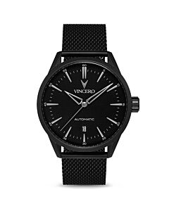 Men's Icon Stainless Steel Black Dial Watch
