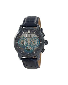 Men's Imperia Chronograph Leather Blue Dial Watch