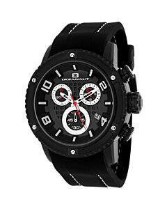 Men's Impulse Sport Chronograph Silicone Black Dial Watch