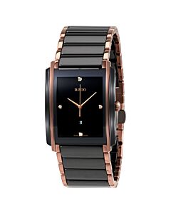 Men's Integral (High-Tech) Ceramic and Rose Gold PVD Black Dial Watch