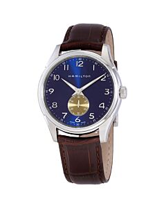 Men's Jazzmaster Thinline Leather Blue Dial Watch