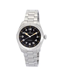 Men's Khaki Field Stainless Steel Black Dial Watch