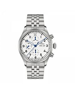 Men's Kiel 2 Weiss Chronograph Stainless Steel White Dial Watch