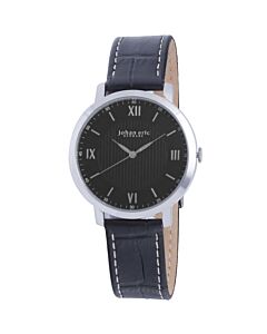 Men's Koge Leather Black Dial Watch