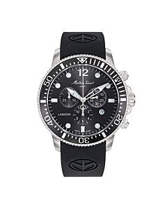 Unisex Lagoon Chronograph Silicone Black Dial Watch