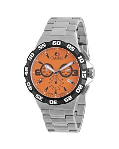 Men's Lancer Chronograph Stainless Steel Orange Dial Watch