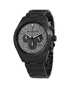 Men's Layton Chronograph Stainless Steel Crystal Pave Dial Watch