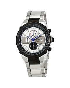 Men's Leader Chronograph Stainless Steel Silver Dial