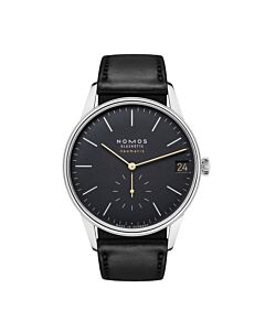Men's Orion Leather Black Dial Watch