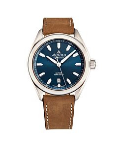 Mens-Leather-Blue-Dial
