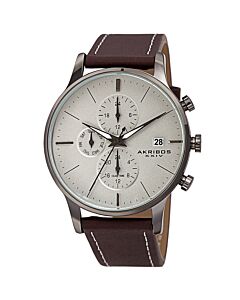 Men's Leather Grey Dial
