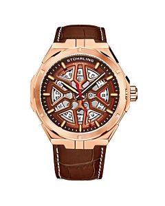 Men's Legacy Leather Brown (Cut-Out) Dial Watch