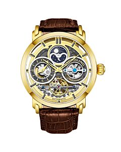 Men's Legacy Leather Gold (Cut-Out) Dial Watch
