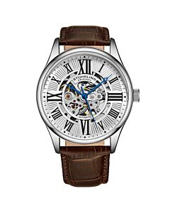 Men's Legacy Leather Silver-tone Dial Watch