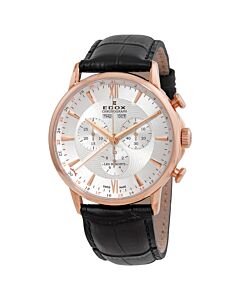Mens-Les-Bemonts-Chronograph-Leather-Silver-Dial-Watch