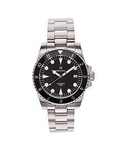 Men's Luciano Stainless Steel Black Dial Watch