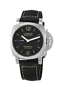Men's Luminor Marina Leather Black Dial Watch