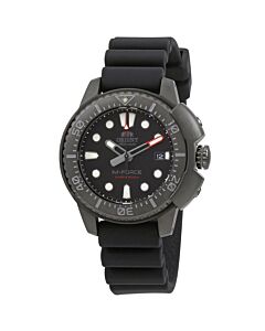 Men's M-Force Silicone Black Dial Watch