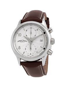 Men's M02-4 Chronograph Leather Silver Dial Watch
