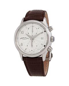 Men's M02-4 Chronograph Leather Silver Dial Watch