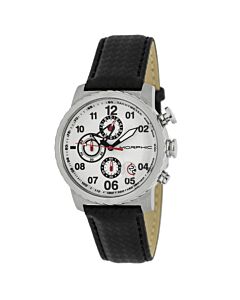 Men's M38 Series Chronograph Leather Silver Dial