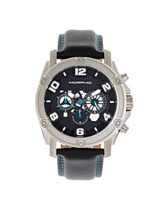 Men's M73 Series Chronograph Genuine Leather Black Dial Watch