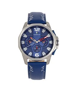 Men's M82 Series Chronograph Genuine Leather Blue Dial Watch