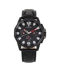 Men's M82 Series Chronograph Leather Black Dial Watch
