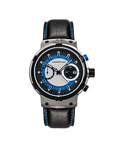 Men's M91 Series Genuine Leather Blue Dial Watch
