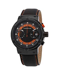 Men's M91 Series Leather Orange Dial Watch